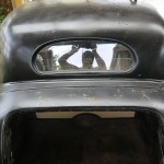 Metal on the back of the Alvis